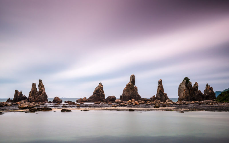 Hashikui-iwa Rocks Kumano Kodo Ohechi Coastal Route in Wakayama Japan
