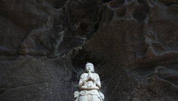 Chiba-ken ,Japan - April 24, 2014: It's a precinct in the temple which is called Japan temple in Nokogiriyama where it's in Chiba-ken in Japan, and there are 1500 stone Buddhist images.