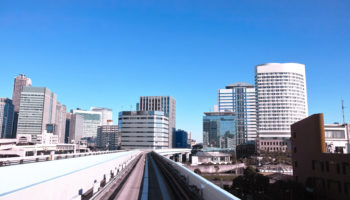 A view from the tracks. Shimbashi, Tokyo.